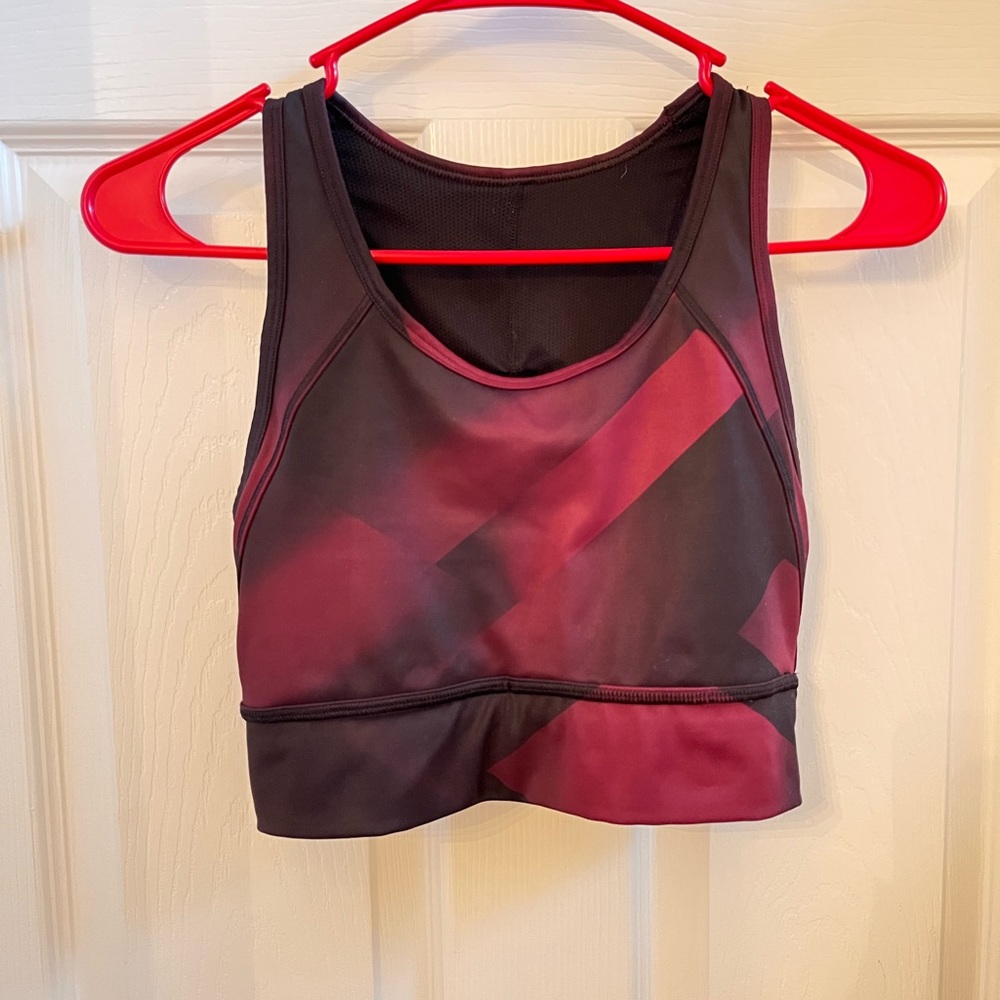 ATHLETA RED BLACK SPORTSBRA SIZE S